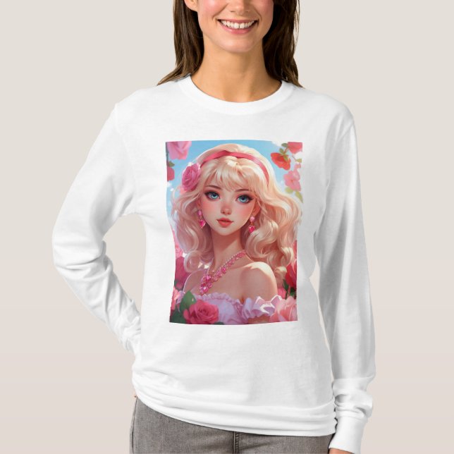 Camiseta princesa flor (Anverso)