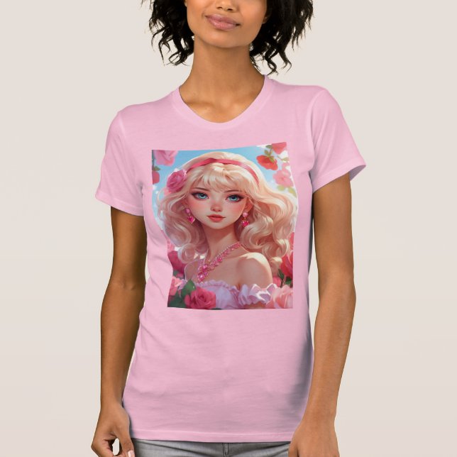 Camiseta princesa flor (Anverso)