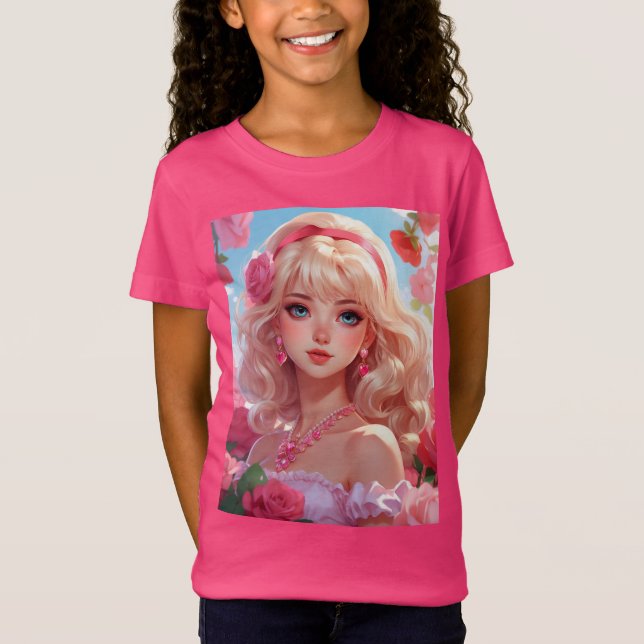 Camiseta princesa flor (Anverso)