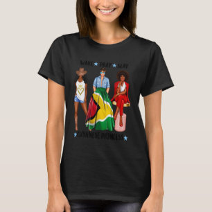 Camiseta Princesa Guyanesa Africana Bandera De Guyana Para