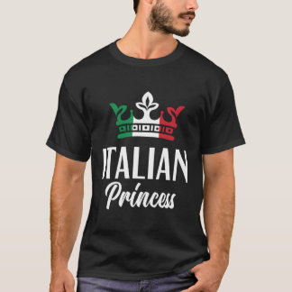 Camiseta Princesa italiana orgullosa Bandera italiana itali
