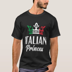 Camiseta Princesa Italiana Orgullosa Chica Italiana Bandera