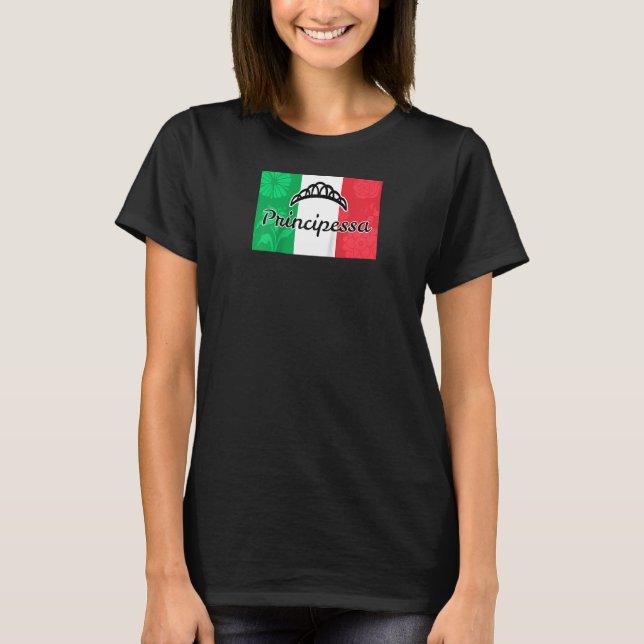 Camiseta Princesa Italiana Principessa Bandera Italiana Org (Anverso)