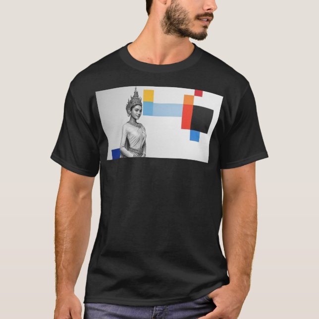 Camiseta Princesa Khmer espera la llegada de Rahu (Anverso)