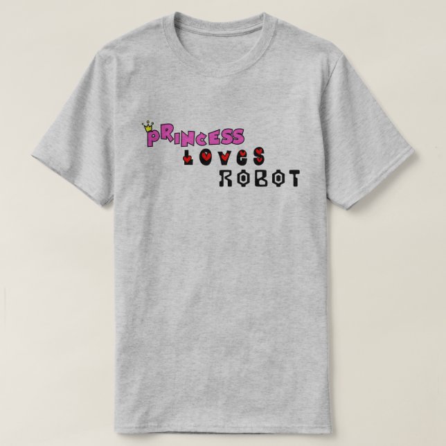Camiseta Princesa Loves Robot (Diseño del anverso)