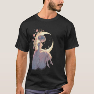 Camiseta Princesa Luna Jirai Kei Suave Estética Gótica