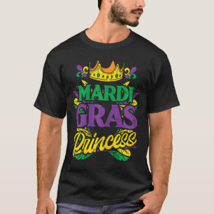 Camiseta Princesa Mardi Gras Graciosa Mujer del Carnaval Ma