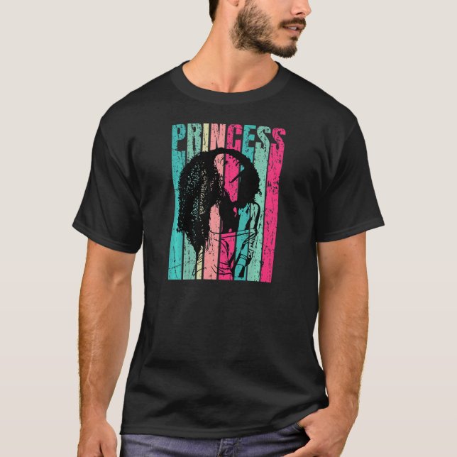 Camiseta Princesa Melanina Mujeres negras Empoderamiento ne (Anverso)