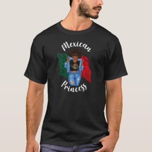 Camiseta Princesa Mexicana Afromexicana Bandera Mexicana H 