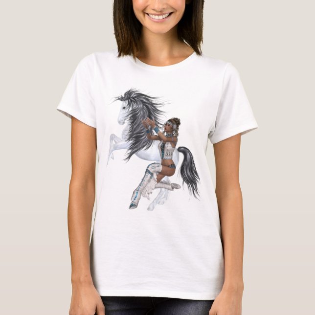 Camiseta Princesa nativa y camisas Stallion (Anverso)