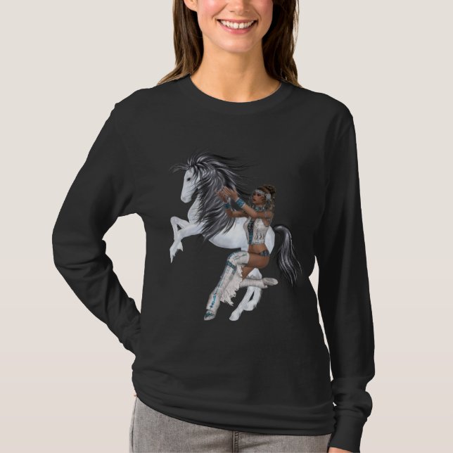 Camiseta Princesa nativa y camisas Stallion (Anverso)