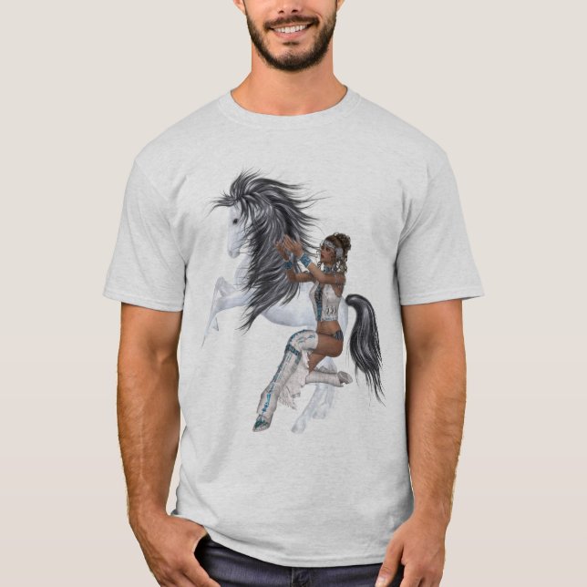 Camiseta Princesa nativa y camisas Stallion (Anverso)