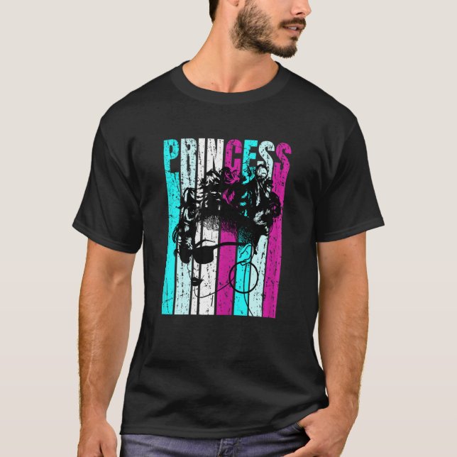 Camiseta Princesa negra mujer afroamericana negra (Anverso)