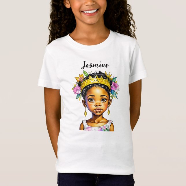Camiseta Princesa Niña Personalizada de Color (Anverso)
