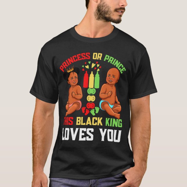 Camiseta Princesa o Príncipe Este Rey Negro te ama el Diver (Anverso)