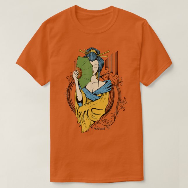 Camiseta Princesa Oriental Chica Geisha  (Diseño del anverso)