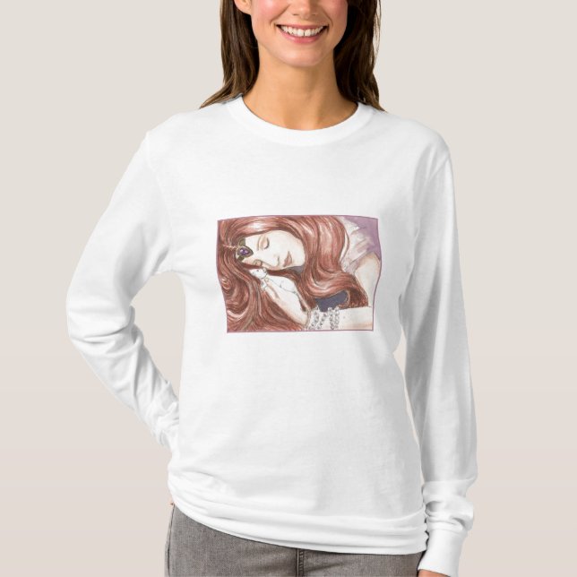 Camiseta Princesa pelirroja y su rata (Anverso)