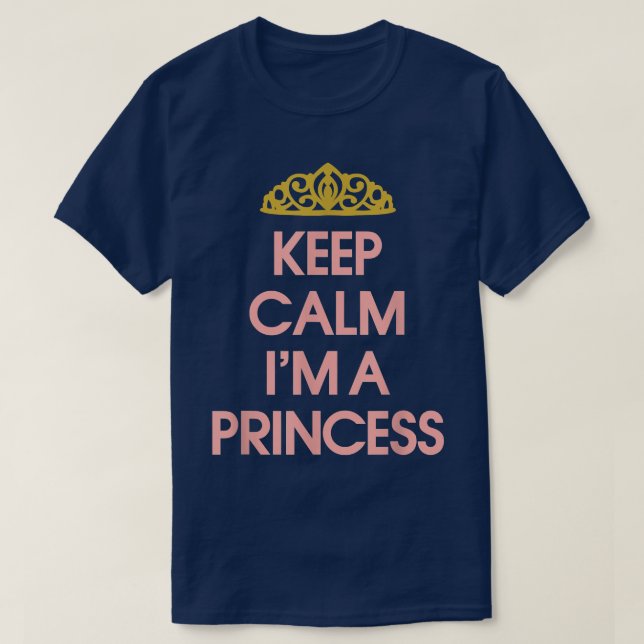 Camiseta Princesa pequeña, divertida calma soy princesa (Diseño del anverso)