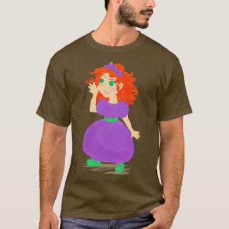 Camiseta Princesa pequeña pelirroja