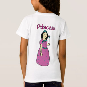 Camiseta Princesa Personalizado elegante en traje rosa