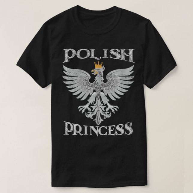 Camiseta Princesa Polaca Polonia Orgullo Águila Escudo P (Diseño del anverso)