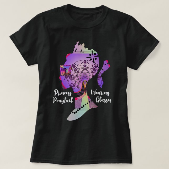 Camiseta Princesa Ponytail con gafas negras (Diseño del anverso)