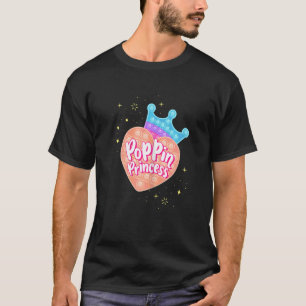 Camiseta Princesa Poppin Princesa Rosa Dulce Corona Princes