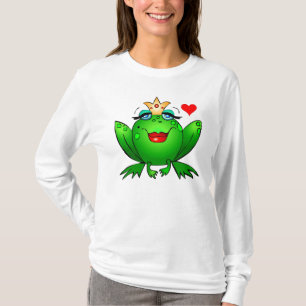 Camiseta Princesa Rana con Corazón Dama Rana Encantadora