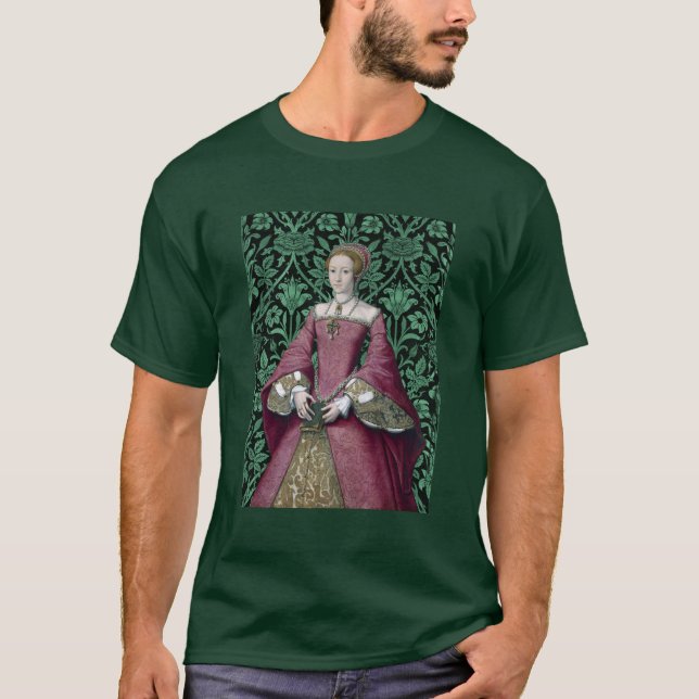 Camiseta Princesa Retrato Elizabeth Tudor, Reina (Anverso)
