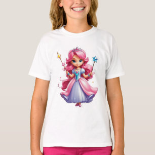 Camiseta Princesa Rosa Con Arma Mágica Y Tiara