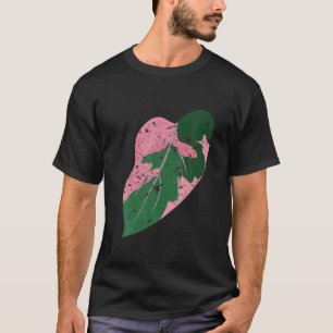 Camiseta Princesa Rosa Philodendron Rara Planta Lover Leaf