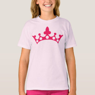 Camiseta Princesa Rosa Tiara T-Shirt
