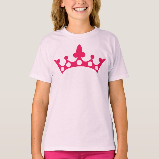 Camiseta Princesa Rosa Tiara T-Shirt (Anverso)