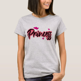 Camiseta Princesa Rosa Y Negra Con Estilo