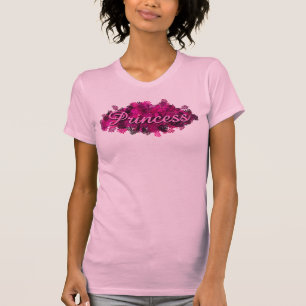 Camiseta Princesa rosada Flowers