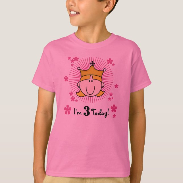 Camiseta Princesa rubia 3ro cumpleaños (Anverso)