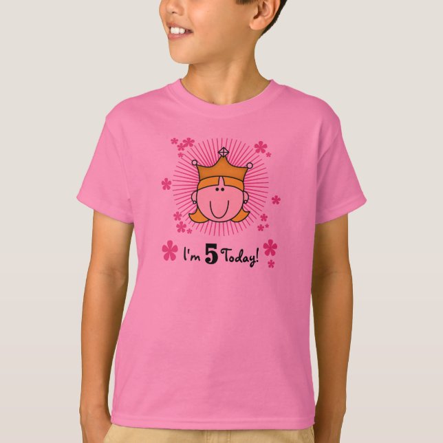 Camiseta Princesa rubia 5to cumpleaños (Anverso)