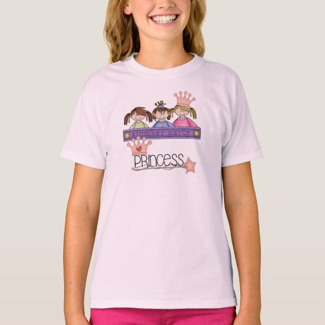 Camiseta Princesa rubia de la fiesta de pijamas (Anverso)