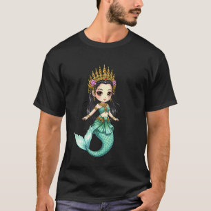 Camiseta Princesa Sirena Camboyana Mito Khmer Arte Bonito