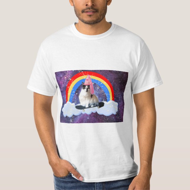 Camiseta Princesa Skateboard Shirt Men's del arco iris de (Anverso)