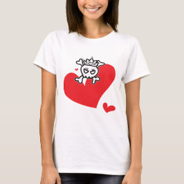 Camiseta Princesa Skull con gran corazón