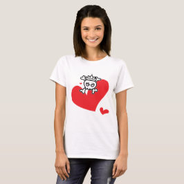 Camiseta Princesa Skull con gran corazón