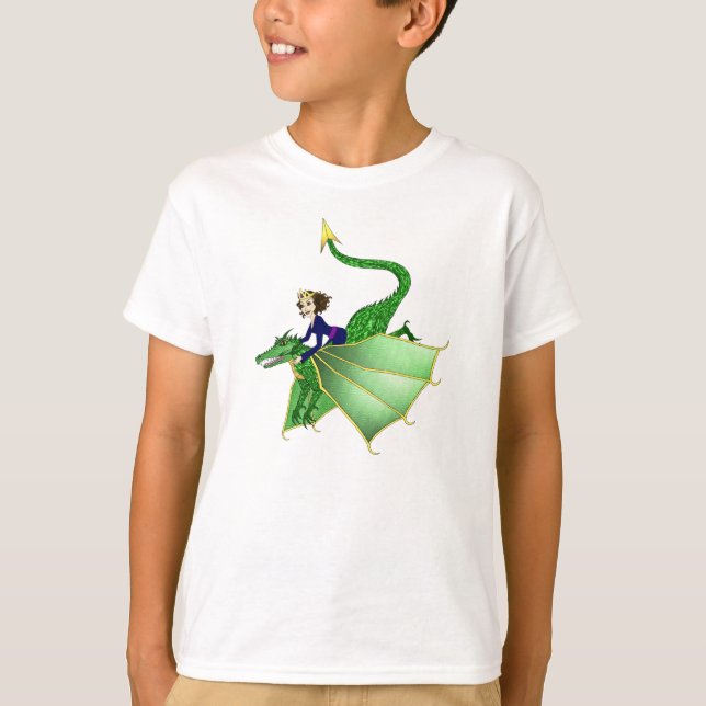 Camiseta Princesa T-shirt, edades 2 del dragón y para (Anverso)