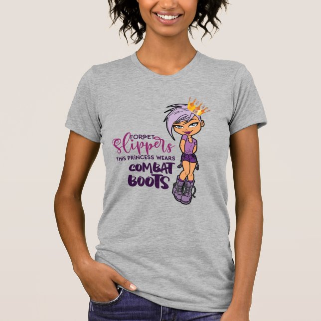 Camiseta Princesa Tee de Tomboy Morada (Heather) (Anverso)