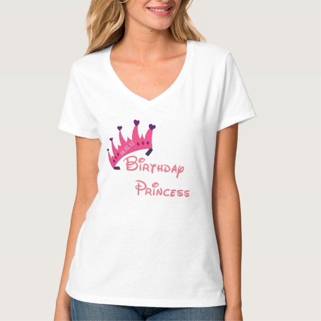 Camiseta Princesa Tee del cumpleaños (Anverso)