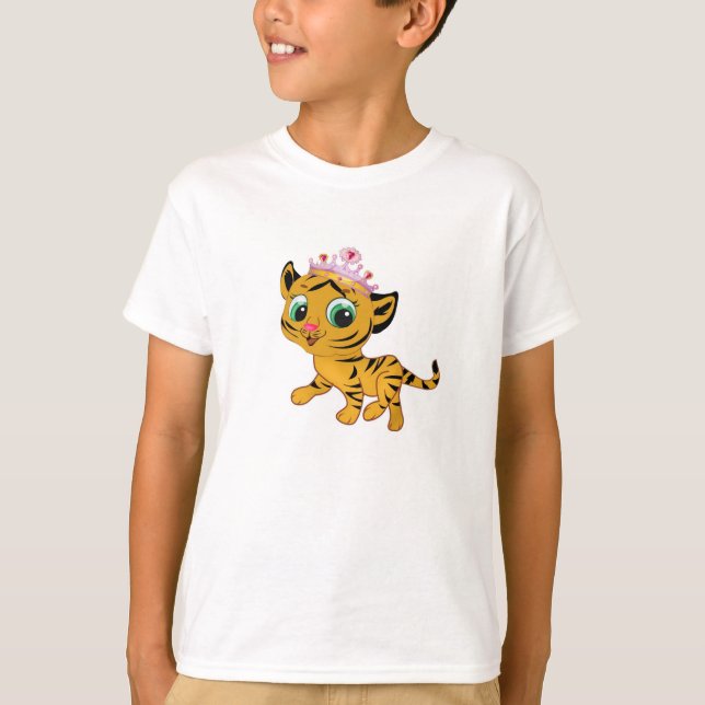 Camiseta Princesa Tiger Tigress Girls T-shirt personaliza (Anverso)