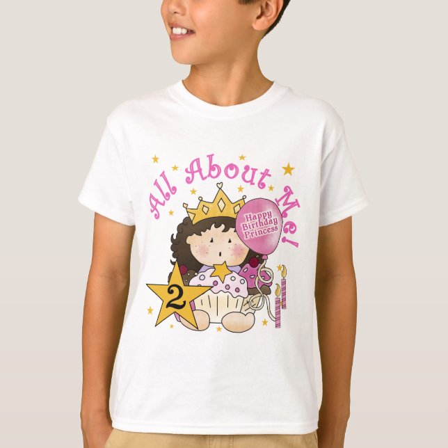 Camiseta Princesa todo sobre mí segundo cumpleaños (Anverso)