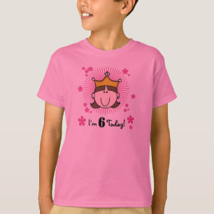 Camiseta Princesa triguena 6to cumpleaños