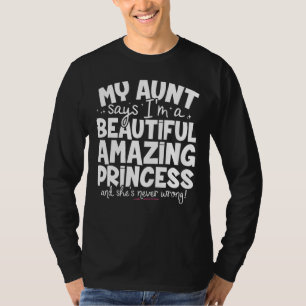 Camiseta Princesa Única Para La Niña De La Tía