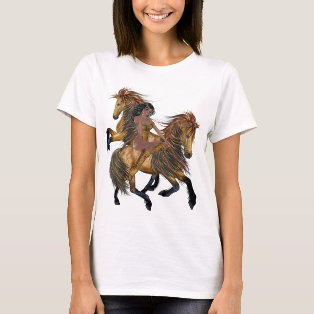 Camiseta Princesa y camisón de Stallions nativos de Estados (Anverso)